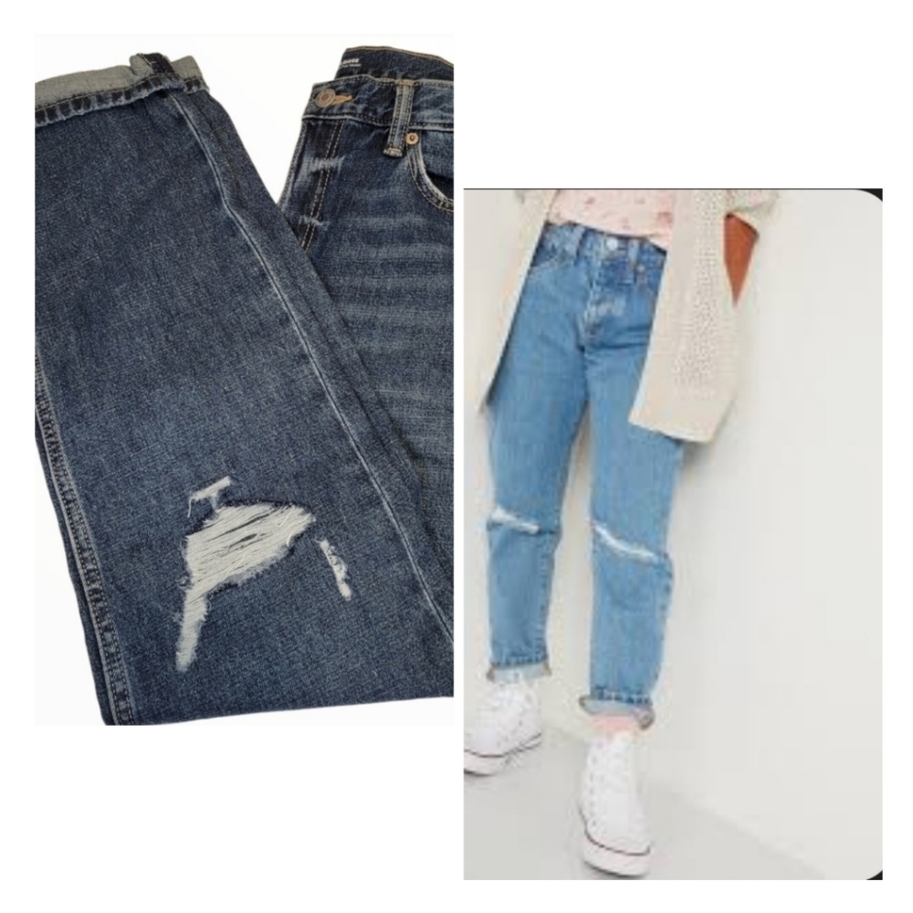 Old Navy Loose High-Rise  Destroyed 90's Straight Jeans Size 18 (33)* NWT!